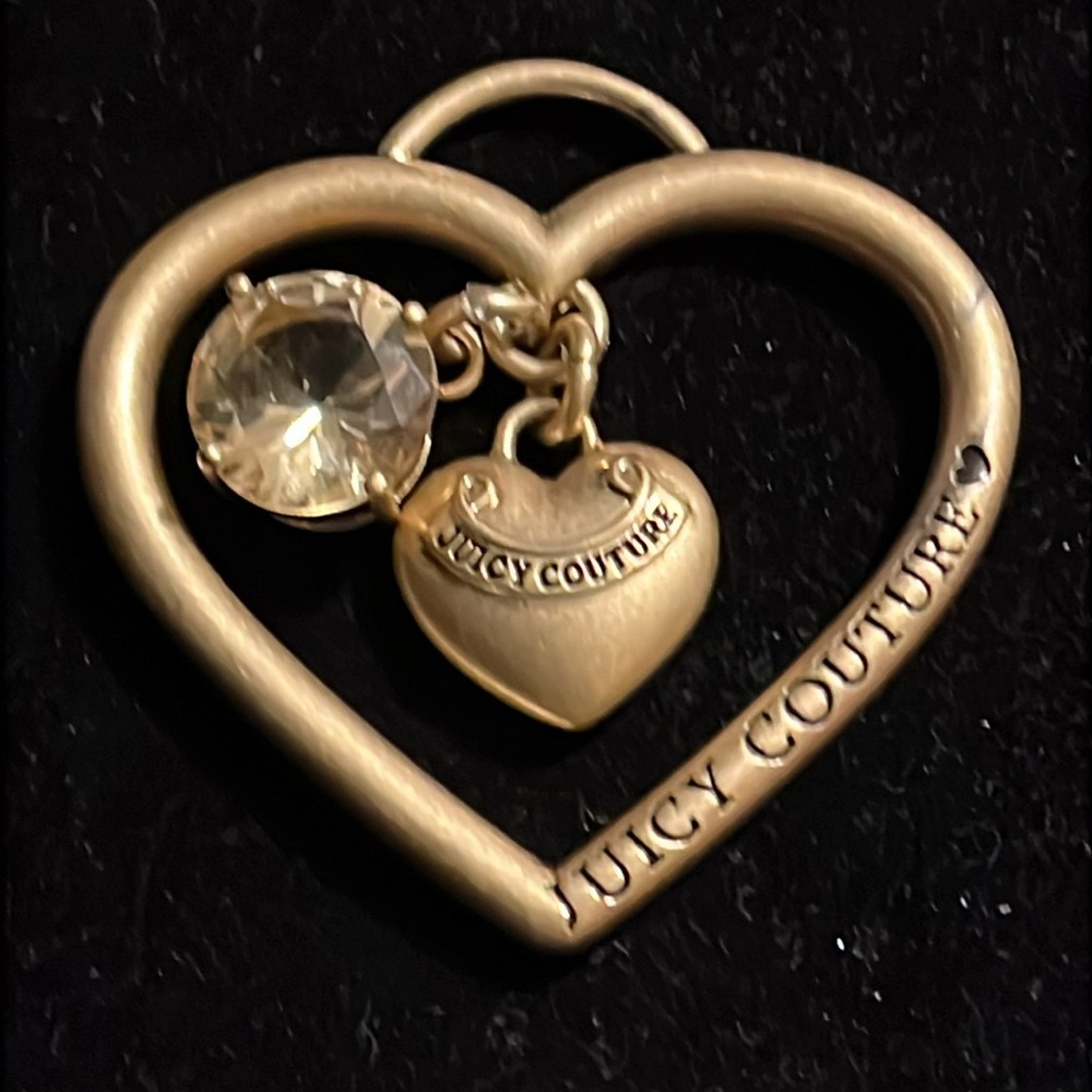 Juicy Couture Gold Heart Charm with Crystal Accent - Picture 12 of 17